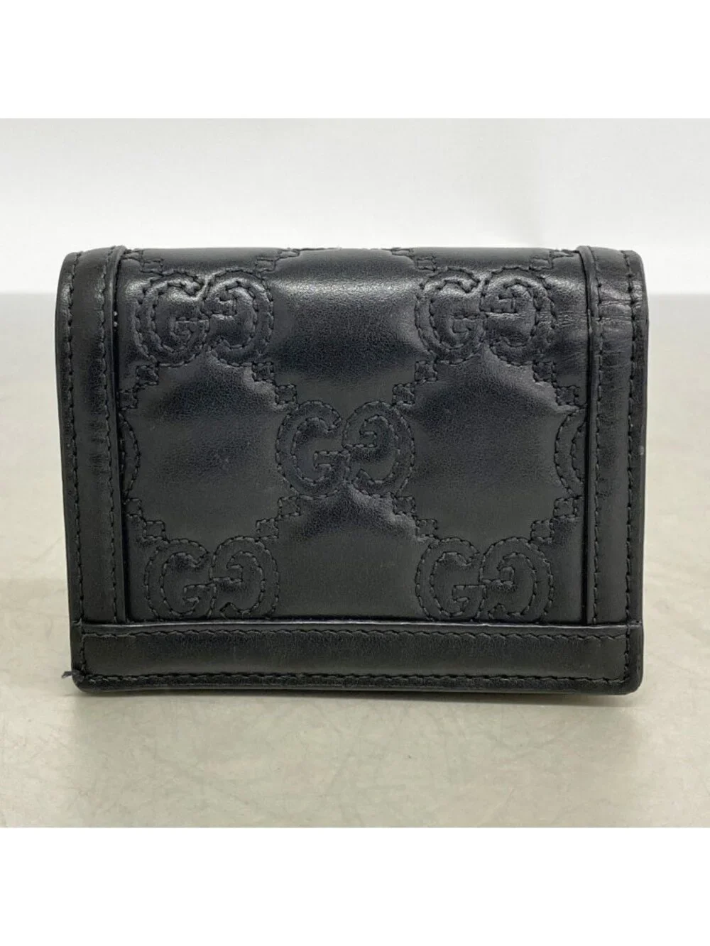 Gucci Wallet GG Matelasse Leather Black Gold - Picture 8 of 8